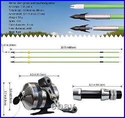 40lbs Bow fishing Arrow arrowhead Set Adults Reel Recurve Hunting Practice