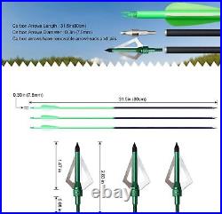 40lbs Bow fishing Arrow arrowhead Set Adults Reel Recurve Hunting Practice