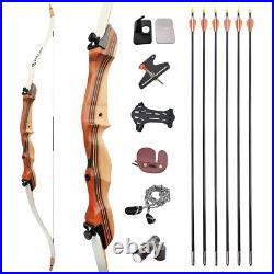 48 54 Recurve Bow Kids Target 10-20lbs Wooden Takedown Archery Youth Practice