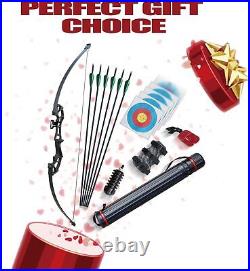 50 30/40lb Archery Takedown Bow 6Arrows Set Right Hand Kit Hunting Target