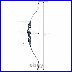 50LBArchery Takedown Recurve Bow&12x Arrow Set Target Practice Adult Right Hand