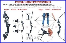 50lb 51 Archery Takedown Recurve Bow Kit 12x Arrows Targets Set Practice Adult