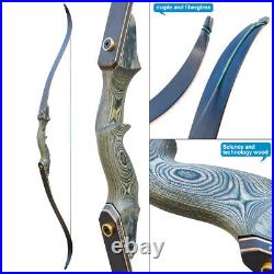 50lb ArcheryTakedown Recurve Bow Fiberglass Arrows Set Adult Bow Hunt Shoot