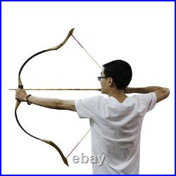 50lb Recurve Bow Set with arm guard arrow quiver bow case Traditional Horsebow