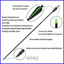 50lbs Hunting Takedown Recurve Bow Set Archery Fiberglass Arrows Shooting Target