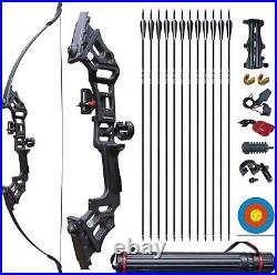 51 Archery Bow 12XArrows Set Recurve Adult Set Training Bow Takedown Beginner