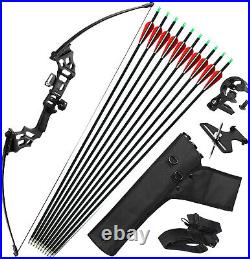 51 Hunting Takedown Recurve Bow Arrow Set Metal Riser Adult Beginner 30/40LBS