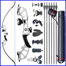 51 Takedown Recurve Bow Kit 12x Arrows Set Archery Right Hand 30/40lb Adult