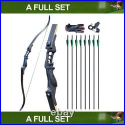 52 Archery set Recurve Bow Set for Adults Takedown 50lb Hunting Shooting Target