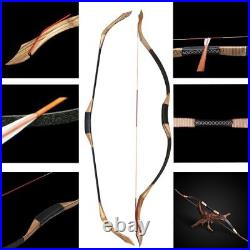 53 Archery Traditional LongBow Handmake Mongolian Bow Horse Bow & 12pcs Arrows