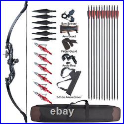 54 Archery Takedown Recurve Bow Arrows Outdoor Hunting with Bow & Arrows Bag