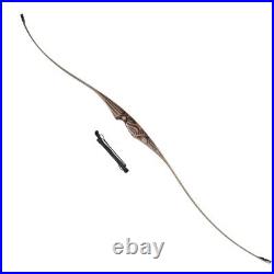 54 Traditional Bow Longbow Wooden Recurve Bow 20-70lbs&12x Carbon Arrows Set