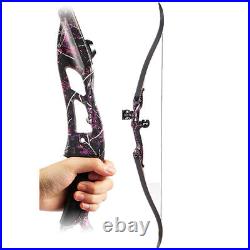 56 Archery Takedown Recurve Bow Set 30-50lbs Bow Sight Arrow Rest Hunting Shoot