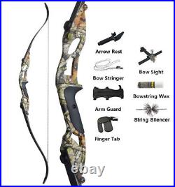 56 Takedown Recurve Bow Set 30-50lbs Archery Hunting Shooting Target Sight