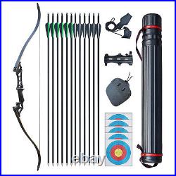 57in Archery Takedown Recurve Bow Set Hunting Target Outdoor Shoot Practice