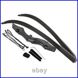 58'' 60'' Archery Recurve Bow Carbon Arrows 25-65lbs Bow Bag Metal Riser Hunting