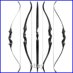 58'' 60'' Archery Recurve Bow Carbon Arrows 25-65lbs Bow Bag Metal Riser Hunting