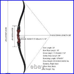 58 ILF Recurve Bow 15 Bow Riser 20-50lb Bow&Arrow Set Hunting Target Practice