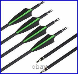 58 Recurve Bow Set Takedown 20-55lbs Hunting Bow Fishing Bow Carbon Arrows