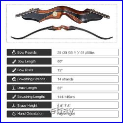 58 Takedown Recurve Bow Set 30-50lbs Archery Hunting Shoot Right Hand Adult