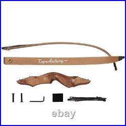 60 30-50lbs Takedown Recurve Bow Wooden Riser Archery Hunting Carbon Arrows