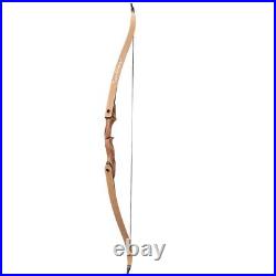 60 30-50lbs Takedown Recurve Bow Wooden Riser Archery Hunting Carbon Arrows