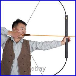 60 40/60lbs Folding Bow Longbow &12pc Carbon Arrows Set Outdoor Archery Hunting