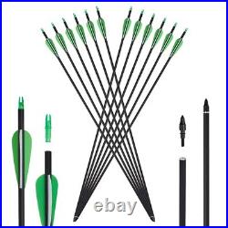 60 40/60lbs Folding Bow Longbow &12pc Carbon Arrows Set Outdoor Archery Hunting