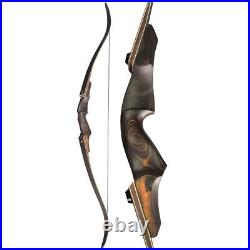 60 Archery Recurve Bow 20-60lbs Wooden Riser Takedown American Hunting Target