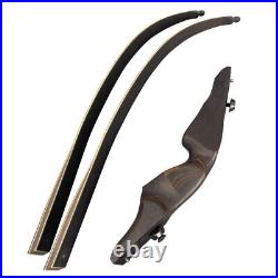 60 Archery Recurve Bow 20-60lbs Wooden Riser Takedown American Hunting Target