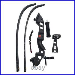 60 Archery Takedown Recurve Bow Set 40lbs Stabilizer Sight Target Hunting Kit