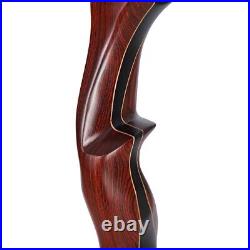 60 Archery Takedown Recurve Bow Wood Riser Hunting Target 30-50lbs Longbow