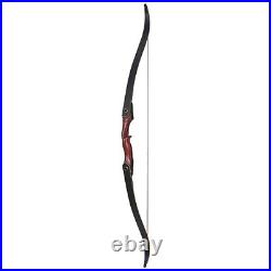 60 Archery Takedown Recurve Bow Wood Riser Hunting Target 30-50lbs Longbow