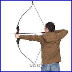 60 Archery Takedown Recurve Bow Wood Riser Hunting Target 30-50lbs Longbow