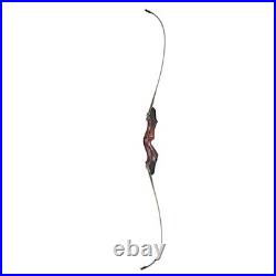 60 Archery Takedown Recurve Bow Wood Riser Hunting Target 30-50lbs Longbow