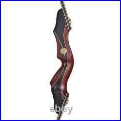 60 Archery Takedown Recurve Bow Wood Riser Hunting Target 30-50lbs Longbow