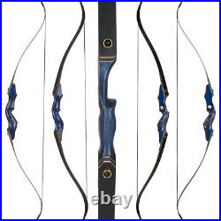 60 Archery Wooden Riser Takedown Recurve Bow and Arrow Set Adult Hunting&Target