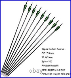 60 ILF Archery Recurve Bow Set 30-60lb 17'' Bow Riser Aluminum American Hunting