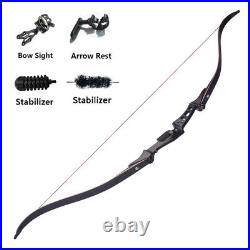 60 ILF Recurve Bow 17 Riser 20-50lbs Limbs Sight Stabilizer Archery Hunting