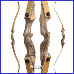 60 Recurve Bow Set Hunting Bow 20-60lbs Takedown Archery Arrow Hunting