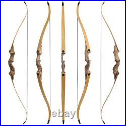 60 Recurve Bow Set Hunting Bow 20-60lbs Takedown Archery Arrow Hunting