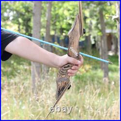 60 Recurve Bow Set Hunting Bow 20-60lbs Takedown Archery Arrow Hunting