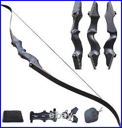 60 Takedown Archery Recurve Bow set Hunting Bow Longbow 30-65lbs Adult Shooting