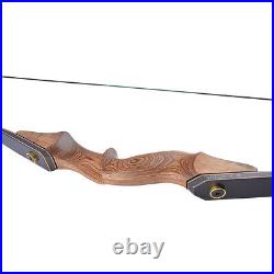 60'' Takedown Recurve Bow 20-60lbs Wooden Bow Riser Right Hand Archery Hunting