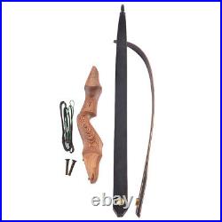 60 Takedown Recurve Bow 20-60lbs Wooden Riser Carbon Arrows Archery Hunting