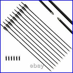 60 Takedown Recurve Bow Set Archery Arrows Hunting 30-60LBS Wood Bow Outdoor