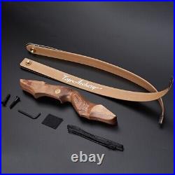 60 Traditional Takedown Wooden Recurve Bow 30-50lbs True Feather Arrow Hunting