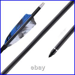 6025-50lbs Archery Wood Riser RH/LH Takedown Recurvebow Natural Feather Arrows