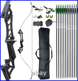 60lbs 70lbs Archery Bow Set 57 Takedown Recurve Bow Longbow Right Hand Hunting