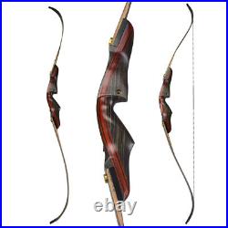 62 Archery American Hunting Bow Takedown Recurve Bow Wooden 20-50lbs